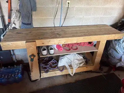 Woodworking Workbench with Vise, View more