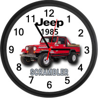1985 Jeep CJ8 Scrambler (Sebring Red) Custom Wall Clock - New