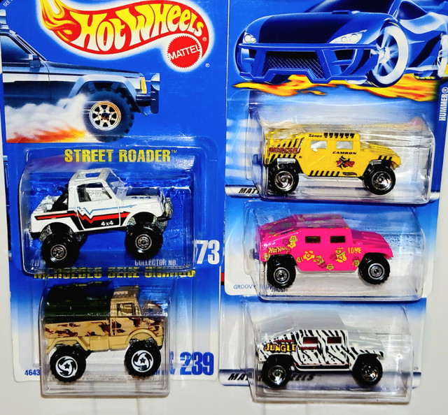 5 Hot Wheels Lot HUMMER, UNIMOG MERCEDES, SAMURAI STREET ROADER in Toys & Games in Oakville / Halton Region