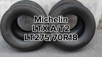 Selling 4 Michelin LTX AT2