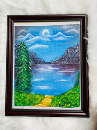  Handmade Framed Landscape Painting