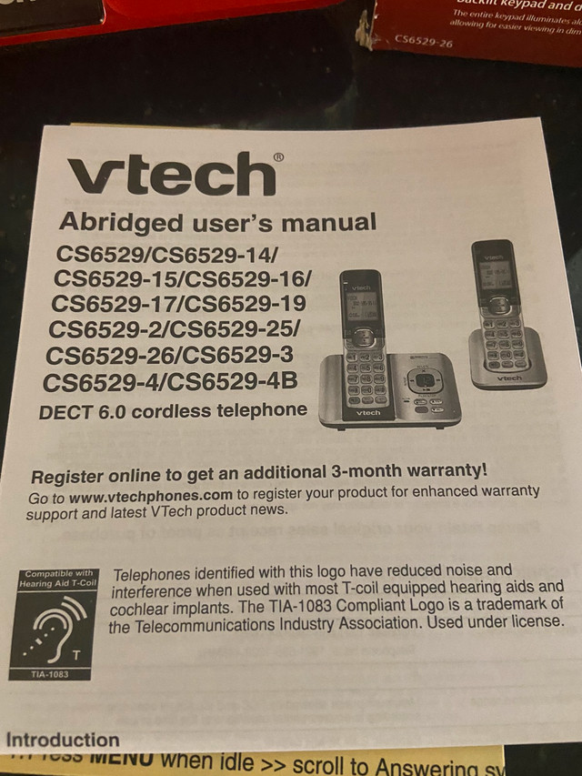 VTech CS6529-26 DECT 6.0 Phone Answering System  w 5 Handsets. in Home Phones & Answering Machines in Markham / York Region - Image 3