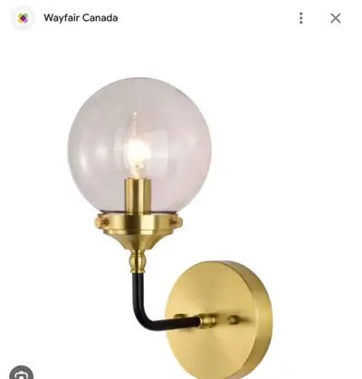 Brand new Golden sconce light, View more