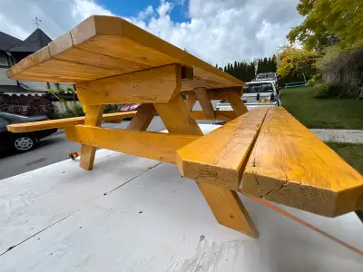 Picnic Tables For Sale !!!  Custom Size/ Stain, View more