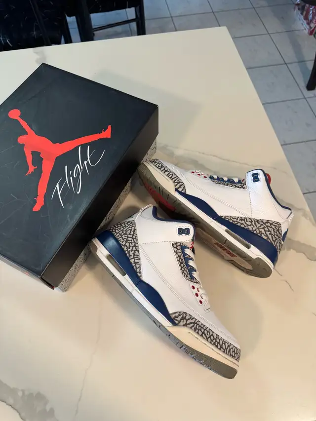 Air Jordan 3 True Blue - Size 9.5M in Men's Shoes in City of Toronto - Image 2