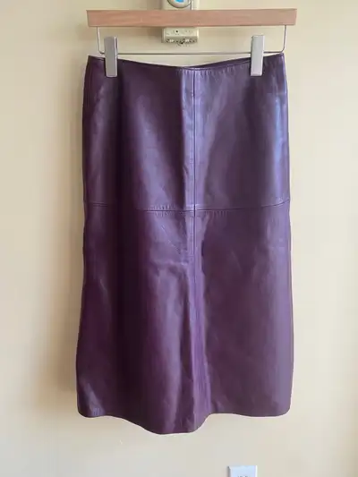 Leather skirt size 27, made in Italy $60