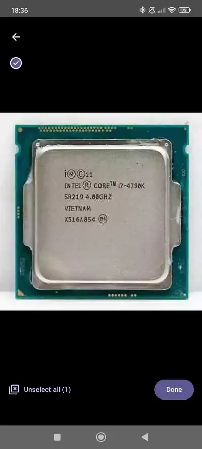 Intel Core i7-4790K 4.4 GHz 4 core 8 thread CPU Specs: 4 cores 8 threads Turbo Frequency 4.40 GHz Ba...
