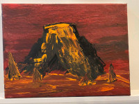 Volcanic Eruption 1/1 Painting - Eclipse Art