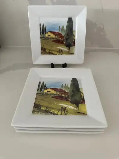 7" x 7" Square Plates~Tuscan Village~Fields of Provence, View more