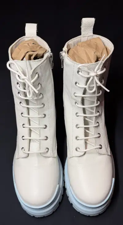L’INTERVALLE Langport White Leather Boots, View more