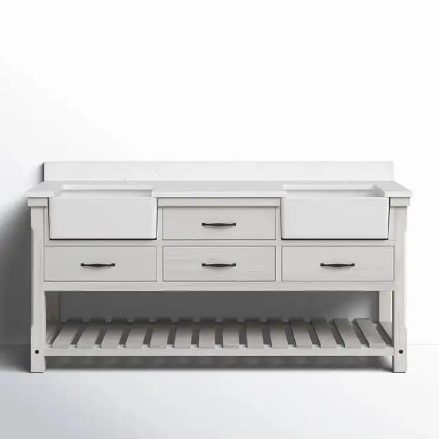 BRAND NEW Farmhouse style 72'' Double Bathroom Vanity in Bathwares in Oakville / Halton Region - Image 5