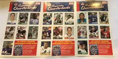2004 NFL Superstar QB Official Sticker Collection 10 Sheets $20, View more