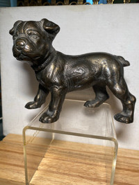 Antiques Art Deco Bulldog Bronze Sculpture Figurine