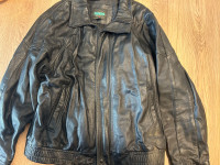 Vintage Peerless Garments Black Genuine Leather Jacket Size XL