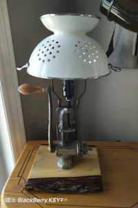 Custom Vintage Grinder Lamp
