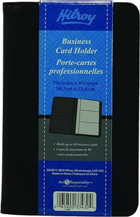 NEW Hilroy 33430 Business Card Holder, 4-3/4x7-3/8-Inch, 96 card