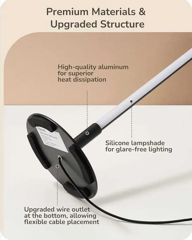 LED Table Lamp Minimalist Bedside Light Black Touch Dimmable in Indoor Lighting & Fans in City of Toronto - Image 3