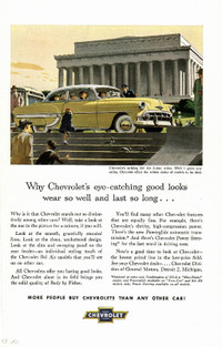1953 vintage car advert ~ the Chevrolet Bel Air