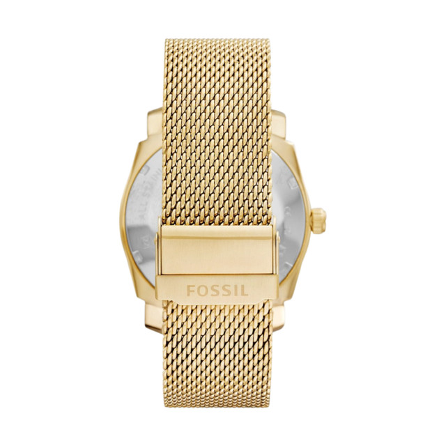 Fossil Three-Hand Gold Tone Stainless Steel Mesh Men's Watch in Jewellery & Watches in Mississauga / Peel Region - Image 3