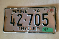 1974 Maine Plate
