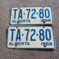 1966 Alberta License Plates