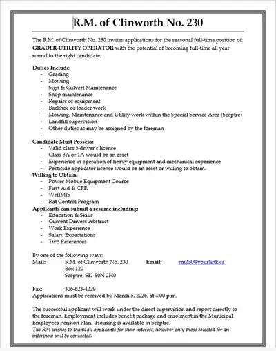 Grader-Utility Operator, View more