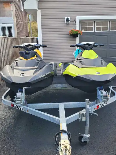 FOR SALE; 1, 2019 SEA-DOO SPARK 3UP 900HO w/IBR & Swim Platform. Colour; Tropical Pineapple. Like Ne...