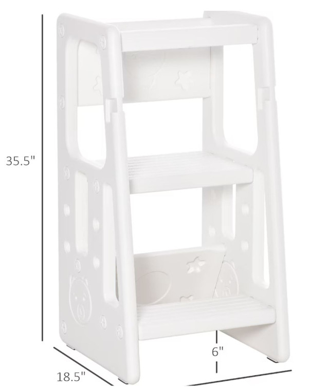 Kids Kitchen Step Stool Adjustable Standing Platform Ladder in Gates, Monitors & Safety in Mississauga / Peel Region - Image 3