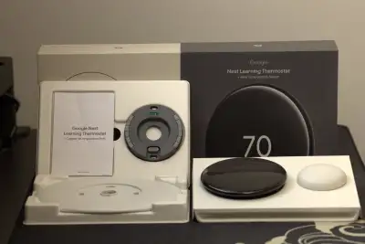 Google Nest Learning Thermostat (4th gen) and Temperature Sensor, View more