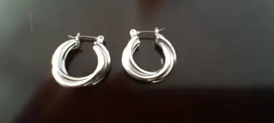 Rolling Hoop Earrings, View more