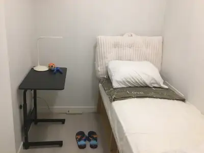 I hope you are all doing well. A beautifully furnished small room/den is available from now or July...