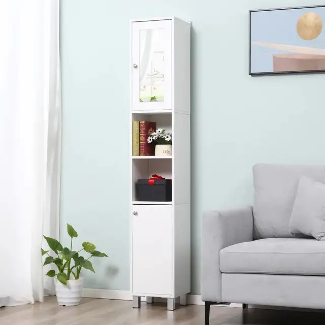 71" tall  Bathroom Storage Cabinet with Mirror  in Storage & Organization in Markham / York Region - Image 8