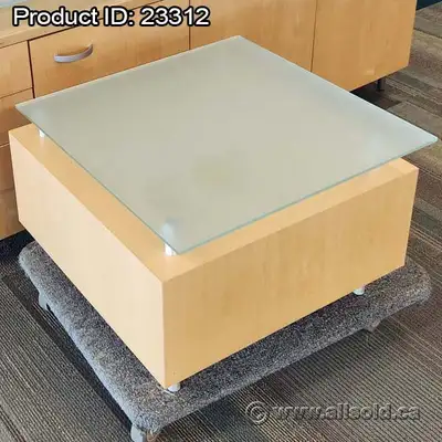 Beech Krug Virtu Conference Coffee Table with Glass Top, View more