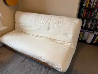 Great condition cream coloured Futon!, View more