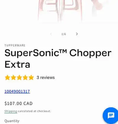 Tupperware SuperSonic Chopper Extra brand new , View more