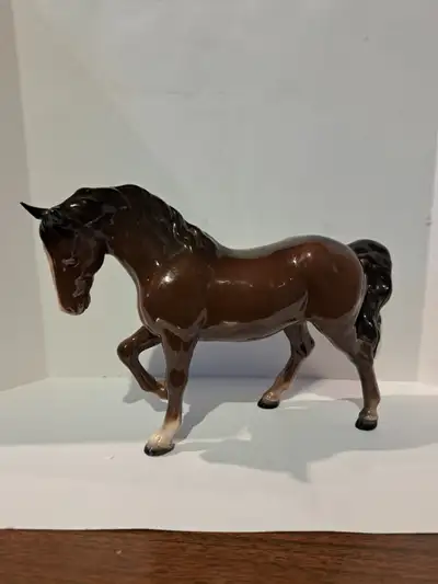 Original Beswick Model of a Stocky Jogging Mare, Model No. 855. Brown Gloss. Designed by Arthur Gred...
