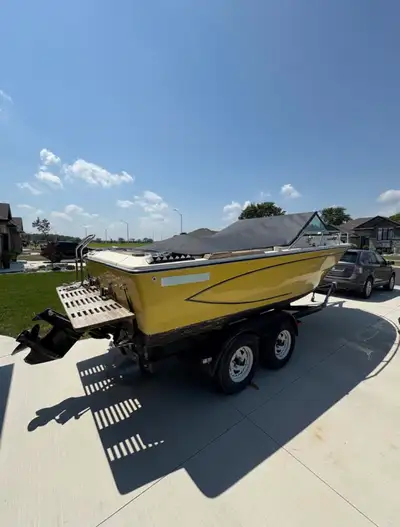I have a 1979 Glastron aventura With a 350 V8 MerCruiser in board comes with tandem, axle trailer, a...