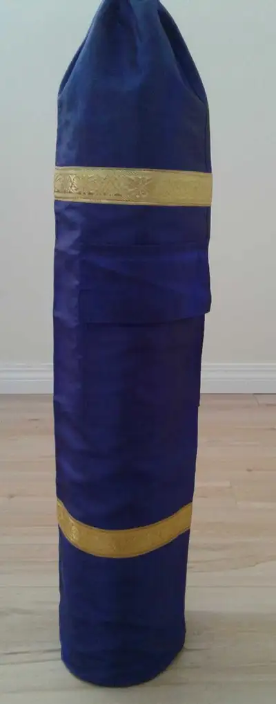 NEW ROYAL BLUE SILK YOGA MAT BAG, View more