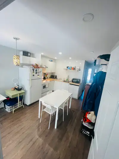 white dining table + 4 chairs, View more