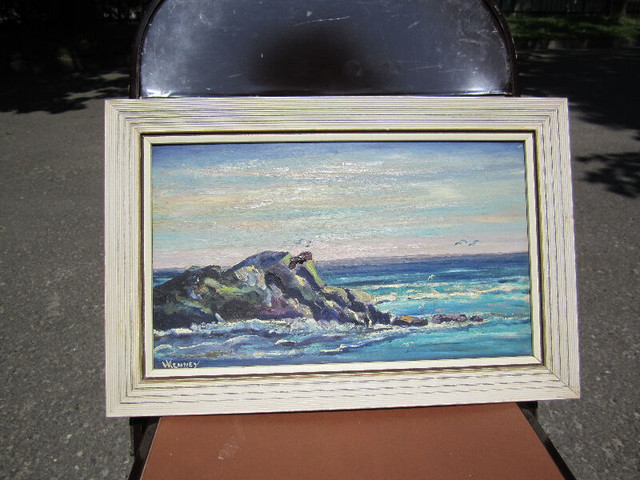 Tableau ( peinture ) ancien. Huile sur bois. in Arts & Collectibles in Rimouski / Bas-St-Laurent