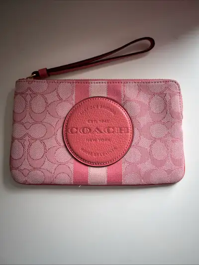 Coach Pink Signature Wristlet, View more