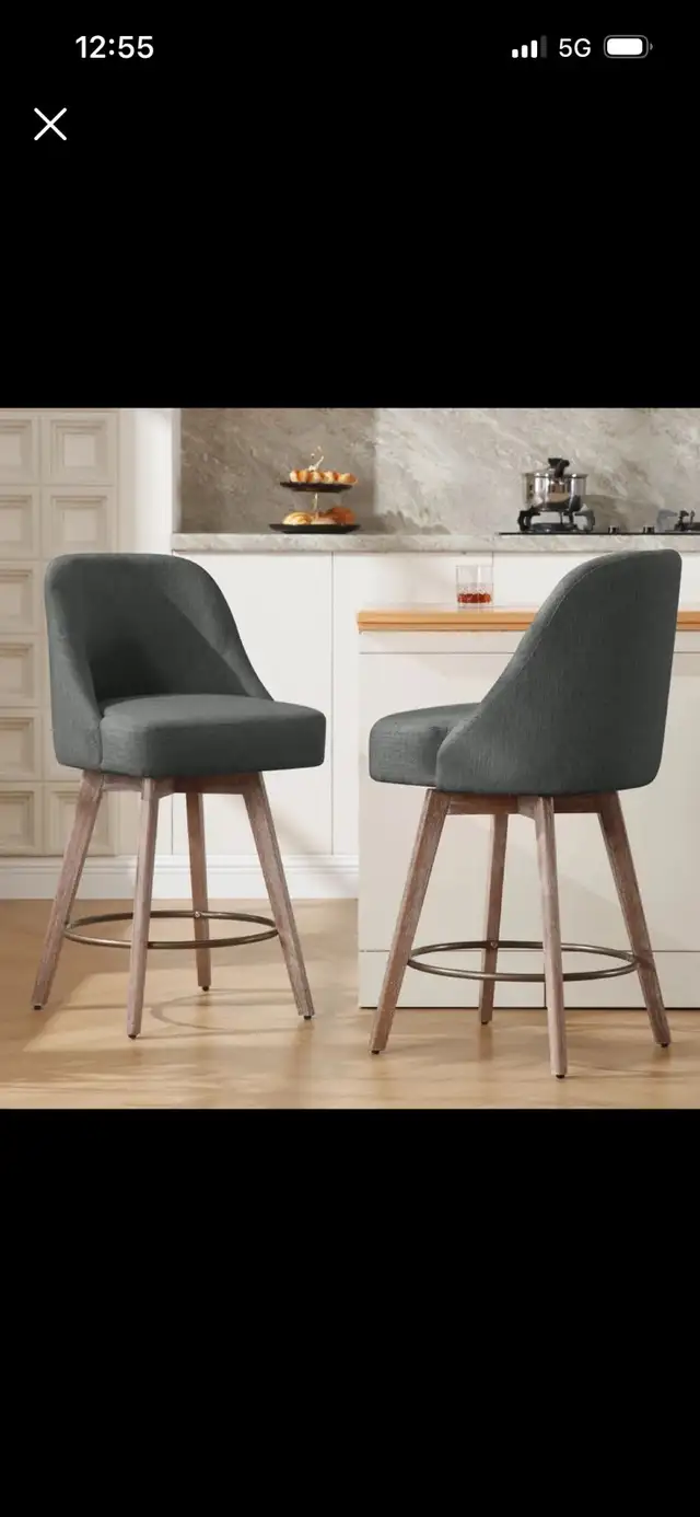 New Counter Height Swivel Bar Stools (Set of 2) $75 Each in Chairs & Recliners in Mississauga / Peel Region - Image 3