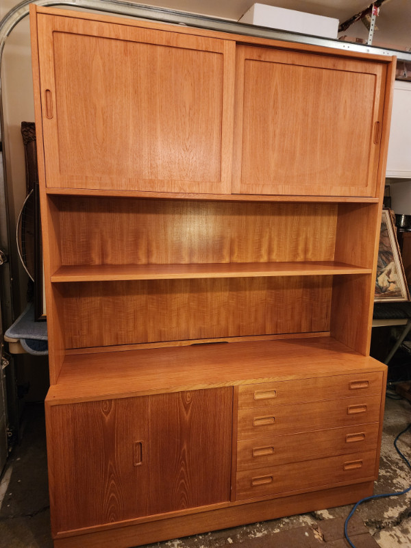 Beautiful MCM Teak Office Cabinet Made in Denmark by Hundevad in Bookcases & Shelving Units in Edmonton