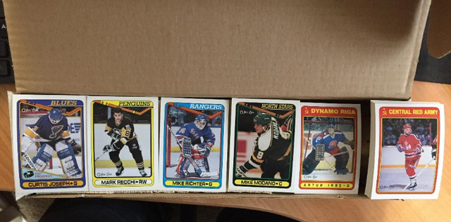 1990-91 O-Pee-Chee Complete Set Cards #1-528 & Red Army Inserts in Arts & Collectibles in Red Deer