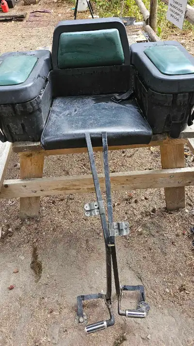 Rear cargo storage rack with passenger seat and foot pegs. Turns single seater quad into a two seate...