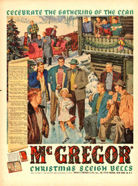 Large (10 ¼ x 14 ) 1950 ad for McGregor Clothing