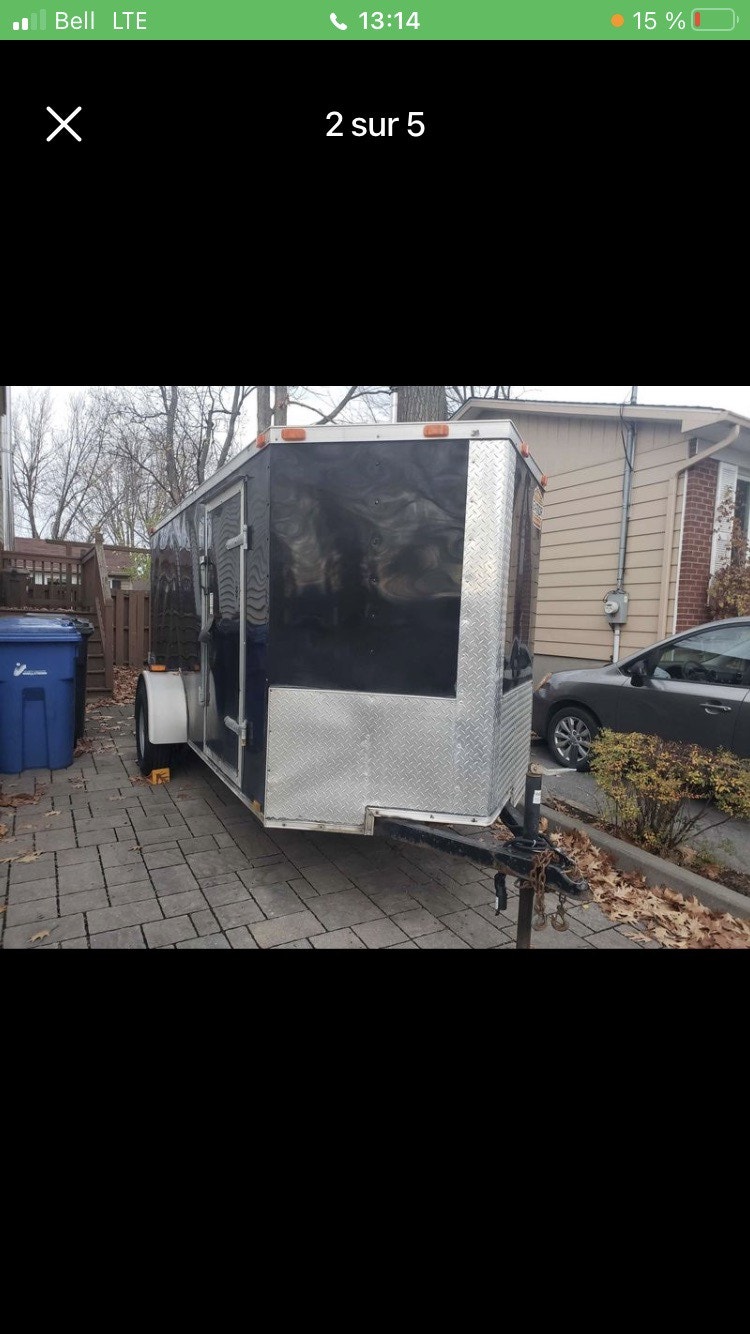 Remorque fermée 12 pieds Remorques utilitaires Laval/Rive Nord Kijiji