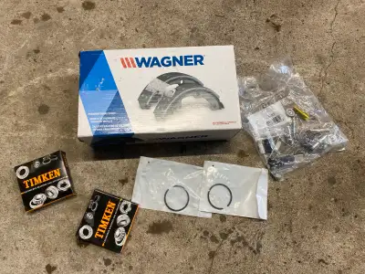 Have a complete set of rear brake shoes and hardware as well as rear seal ring gaskets make me an of...