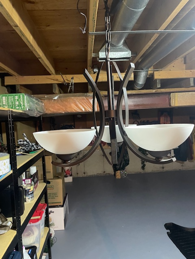 Classic Three Light Chandelier for Dining Room or Kitchen, View more