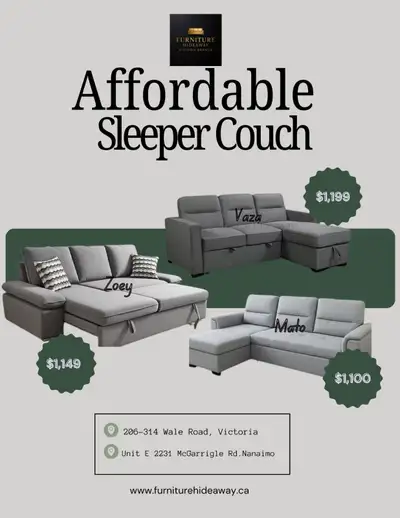 Sectional couch starting at just $599 — warranty included!, View more